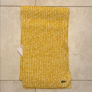 Lacoste Mustard Knit Scarf